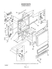 03 - Door parts for Whirlpool Dishwasher DU8300XT2 from AppliancePartsPros.com