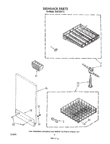 04 - Dishrack parts for Whirlpool Dishwasher DU8300XT2 from AppliancePartsPros.com