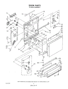 03 - Door parts for Whirlpool Dishwasher DU9000XR1 from AppliancePartsPros.com