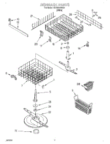 05 - Dishrack parts for Whirlpool Dishwasher SUD6000HQ0 from AppliancePartsPros.com
