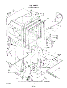 02 - Tub , Lit / Optional parts for Whirlpool Dishwasher DU8550XT0 from AppliancePartsPros.com