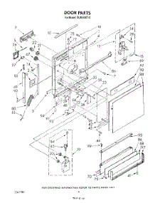 03 - Door parts for Whirlpool Dishwasher DU8550XT0 from AppliancePartsPros.com