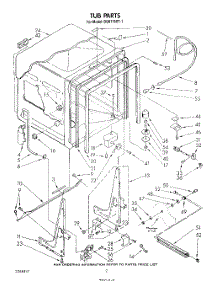02 - Tub , Literature And Optional parts for Whirlpool Dishwasher DU8116XT1 from AppliancePartsPros.com