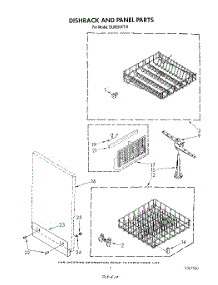 05 - Dishrack And Panel parts for Whirlpool Dishwasher DU8550XT0 from AppliancePartsPros.com