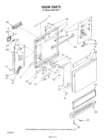 03 - Door parts for Whirlpool Dishwasher DU8116XT1 from AppliancePartsPros.com