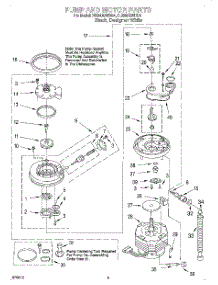 04 - Pump And Motor parts for Whirlpool Dishwasher DU930QWDQ4 from AppliancePartsPros.com