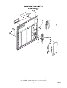 03 - Inner Door parts for Whirlpool Dishwasher DU9450XY0 from AppliancePartsPros.com