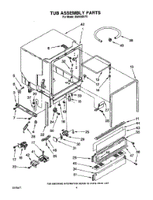 04 - Tub Assembly parts for Whirlpool Dishwasher DU9450XY0 from AppliancePartsPros.com