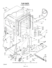 02 - Tub , Literature And Optional parts for Whirlpool Dishwasher DU9500XS2 from AppliancePartsPros.com