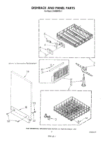 05 - Dishrack And Panel parts for Whirlpool Dishwasher DU9500XS2 from AppliancePartsPros.com