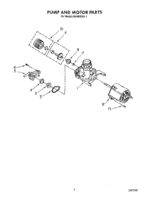 05 - Pump And Motor parts for Whirlpool Dishwasher DU4099XX1 from AppliancePartsPros.com
