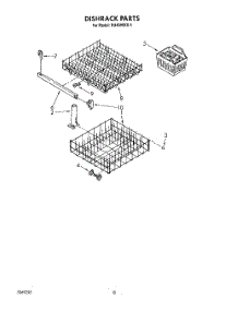 06 - Dishrack parts for Whirlpool Dishwasher DU4099XX1 from AppliancePartsPros.com