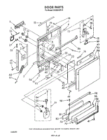 03 - Door parts for Whirlpool Dishwasher DU9000XR5 from AppliancePartsPros.com