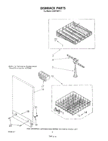 04 - Dishrack parts for Whirlpool Dishwasher DU8116XT1 from AppliancePartsPros.com