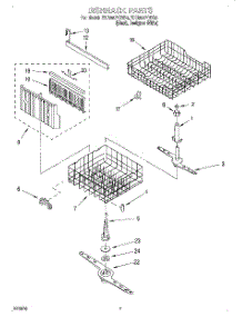 05 - Dishrack parts for Whirlpool Dishwasher 7DU900PCDB0 from AppliancePartsPros.com