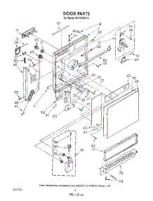 03 - Door parts for Whirlpool Dishwasher DU7400XS4 from AppliancePartsPros.com