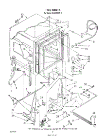 02 - Tub , Literature And Optional parts for Whirlpool Dishwasher DU9000XR6 from AppliancePartsPros.com