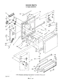 03 - Door parts for Whirlpool Dishwasher DU9000XR6 from AppliancePartsPros.com