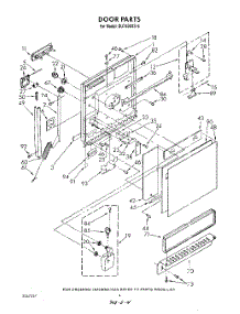 03 - Door parts for Whirlpool Dishwasher DU7400XS6 from AppliancePartsPros.com