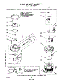 06 - Pump And Motor parts for Whirlpool Dishwasher DU9000XR5 from AppliancePartsPros.com