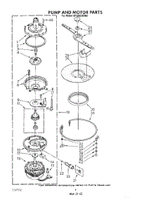 05 - Pump And Motor parts for Whirlpool Dishwasher DP3000XRN6 from AppliancePartsPros.com
