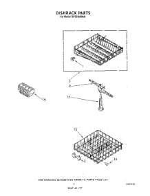 06 - Dish Rack parts for Whirlpool Dishwasher DP3000XRN6 from AppliancePartsPros.com