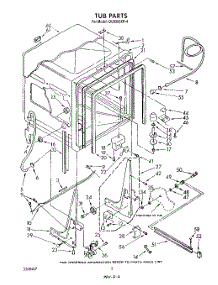 02 - Tub , Literature And Optional parts for Whirlpool Dishwasher DU9000XR4 from AppliancePartsPros.com