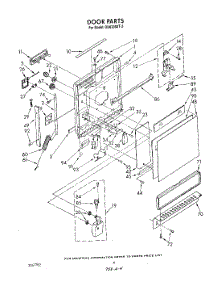 03 - Door parts for Whirlpool Dishwasher DU8300XT3 from AppliancePartsPros.com
