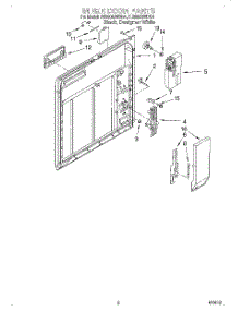 02 - Inner Door parts for Whirlpool Dishwasher DU930QWDB4 from AppliancePartsPros.com