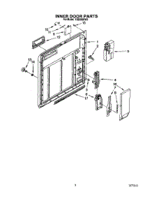 03 - Inner Door parts for Whirlpool Dishwasher TUD3000W2 from AppliancePartsPros.com