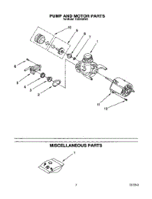 06 - Pump And Motor, Miscellaneous parts for Whirlpool Dishwasher TUD3000W2 from AppliancePartsPros.com