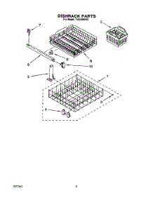 07 - Dishrack parts for Whirlpool Dishwasher TUD3000W2 from AppliancePartsPros.com