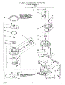 04 - Pump And Motor parts for Whirlpool Dishwasher DU915QWDB1 from AppliancePartsPros.com
