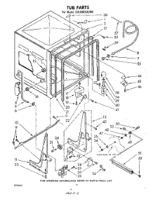 02 - Tub parts for Whirlpool Dishwasher GDU3024XLW0 from AppliancePartsPros.com