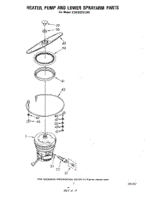 05 - Heater, Pump And Lower Spray Arm parts for Whirlpool Dishwasher GDU3024XLW0 from AppliancePartsPros.com