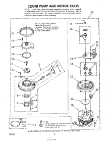 06 - 302740 Pump And Motor parts for Whirlpool Dishwasher GDU3024XLW0 from AppliancePartsPros.com