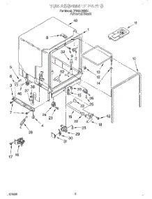 03 - Tub Assembly parts for Whirlpool Dishwasher DP840CWDB4 from AppliancePartsPros.com