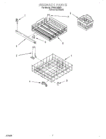 06 - Dishrack parts for Whirlpool Dishwasher DP840CWDB4 from AppliancePartsPros.com