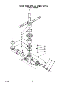 05 - Pump And Spray Arm parts for Whirlpool Dishwasher DU8016XX2 from AppliancePartsPros.com