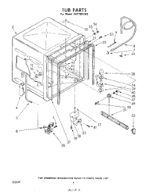 04 - Tub , Literature And Optional parts for Whirlpool Dishwasher SHF7801W0 from AppliancePartsPros.com