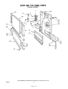 03 - Door And Toe Panel parts for Whirlpool Dishwasher DU1800XP1 from AppliancePartsPros.com
