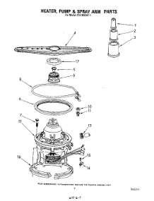 06 - Heater, Pump And Spray Arm parts for Whirlpool Dishwasher DU1800XP1 from AppliancePartsPros.com
