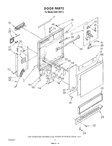 03 - Door parts for Whirlpool Dishwasher DU8116XT2 from AppliancePartsPros.com