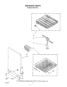 04 - Dishrack parts for Whirlpool Dishwasher DU8116XT2 from AppliancePartsPros.com