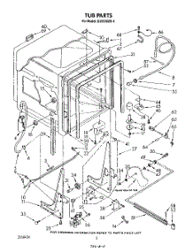 02 - Tub , Literature And Optional parts for Whirlpool Dishwasher DU9700XR4 from AppliancePartsPros.com