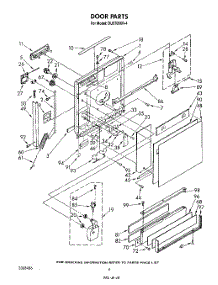 03 - Door parts for Whirlpool Dishwasher DU9700XR4 from AppliancePartsPros.com