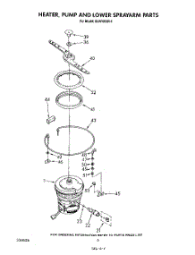 04 - Heater, Pump And Lower Spray Arm parts for Whirlpool Dishwasher DU9700XR4 from AppliancePartsPros.com