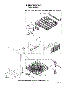 05 - Dishrack parts for Whirlpool Dishwasher DU9700XR4 from AppliancePartsPros.com