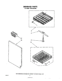 04 - Dishrack parts for Whirlpool Dishwasher GSHU3024W0 from AppliancePartsPros.com