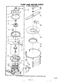 05 - Pump And Motor parts for Whirlpool Dishwasher GSHU3024W0 from AppliancePartsPros.com